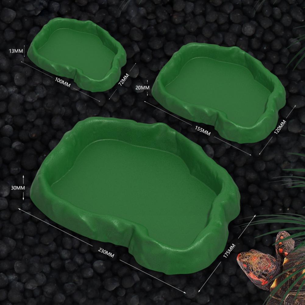 파충류 피더 플라스틱 모조 바위 디자인 거북이 도마뱀, - Water Dish Reptile 리뷰 및 가격