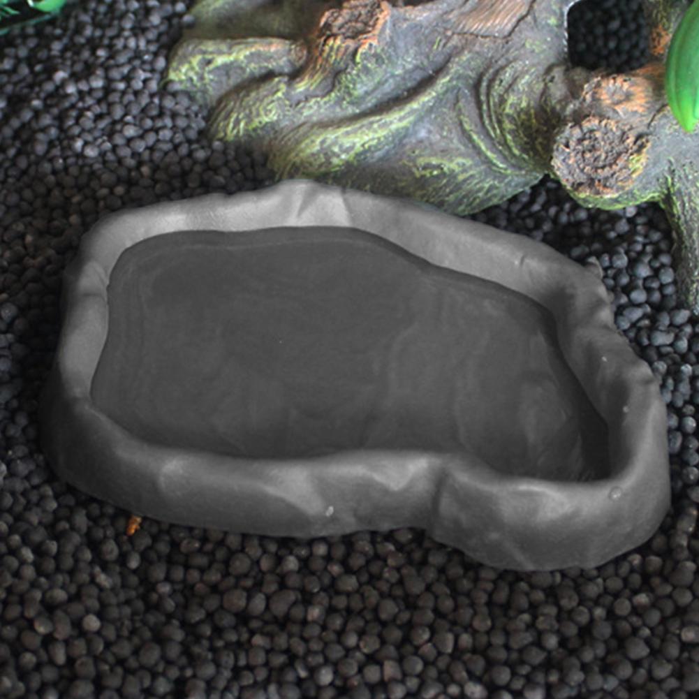 파충류 피더 플라스틱 모조 바위 디자인 거북이 도마뱀, - Water Dish Reptile 리뷰 및 가격